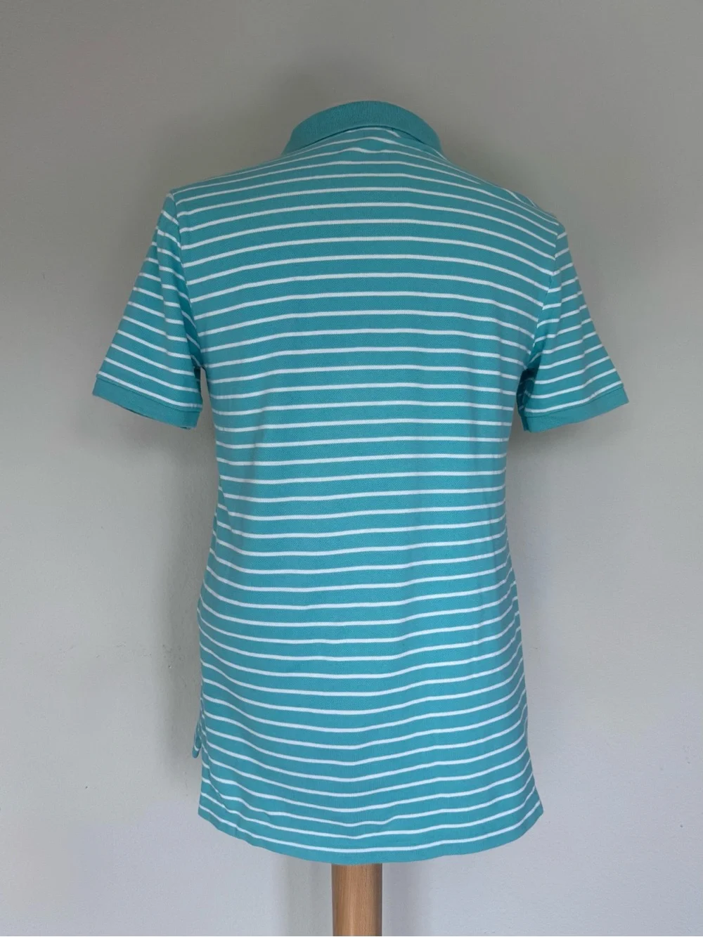 Vintage Y2K Polo Ralph Lauren Striped Polo Shirt - Aqua/Turquoise